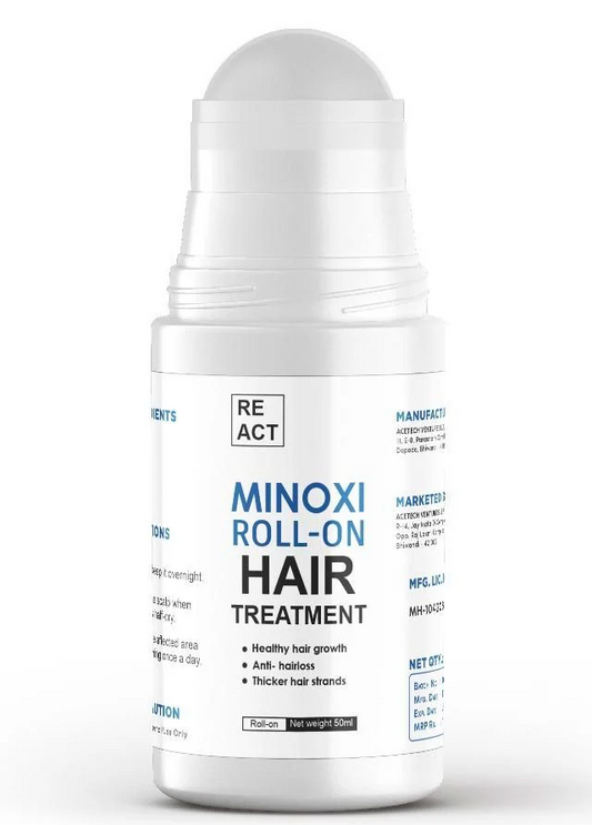 Minoxi Roll-On Hair Treatment Hair Growth Serum For Women & Men (Pack of 2) Regular
